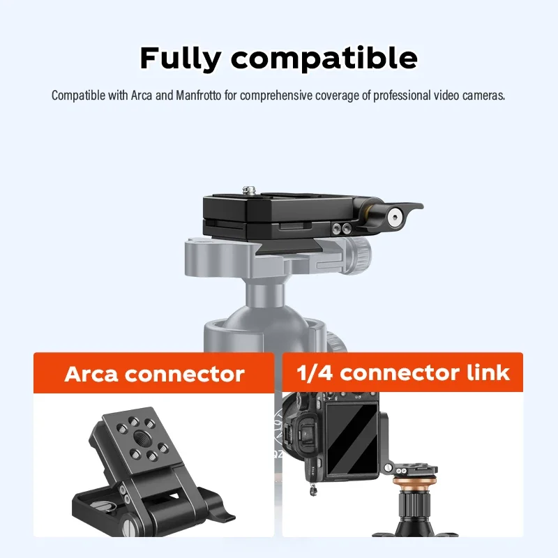 Soonpho لوحة الإصدار السريع قابلة للطي L قوس كاميرا عالمية 1/4 بوصة برغي فيديو ل RS3 ترايبود Gimbal حامل البث المباشر