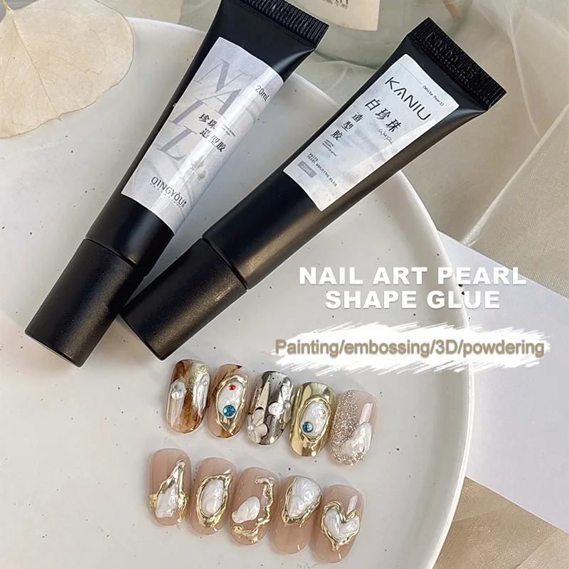15ML 3D No Wipe ประติมากรรมเจลเล็บ 3D Chrome Nail Art Designs Rhinestone กาวการสร้างแบบจําลอง Soak Off เล็บเจล
