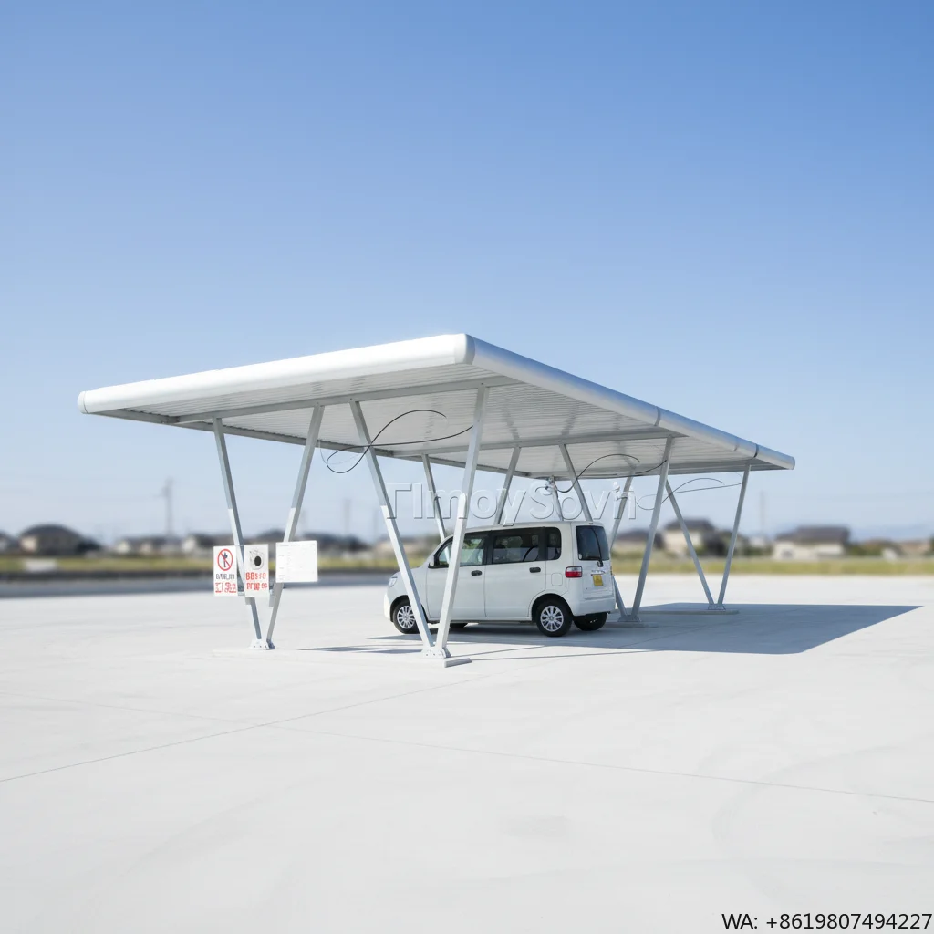 Aluminum Solar Carport System Monocrystalline Polycrystalline Silicon Lithium Ion Battery for Home Use Ground Mounting
