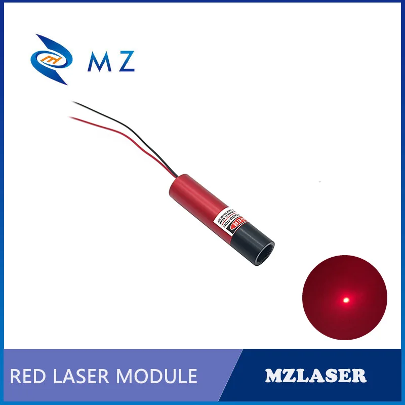 Red Dot เลเซอร์ไดโอดโมดูลขนาดกะทัดรัด Mini ปรับโฟกัส D12mm 660nm 100 mw 3 V 5 V 12 V 24 V Spot Laser เกรดอุตสาหกรรมเครื่อง
