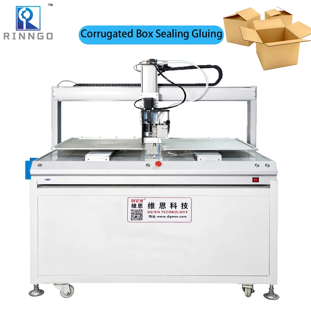 3 Axis Manual Semi Automatic Cnc Frame Fric Cloth Paper Edge Leather Carton Fric Dispenser Gluing Machine