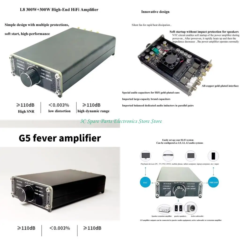 

SZ TPA3255 300W+300W Digital Power Car Hifi Power Amplifier Stereo Sound Speaker