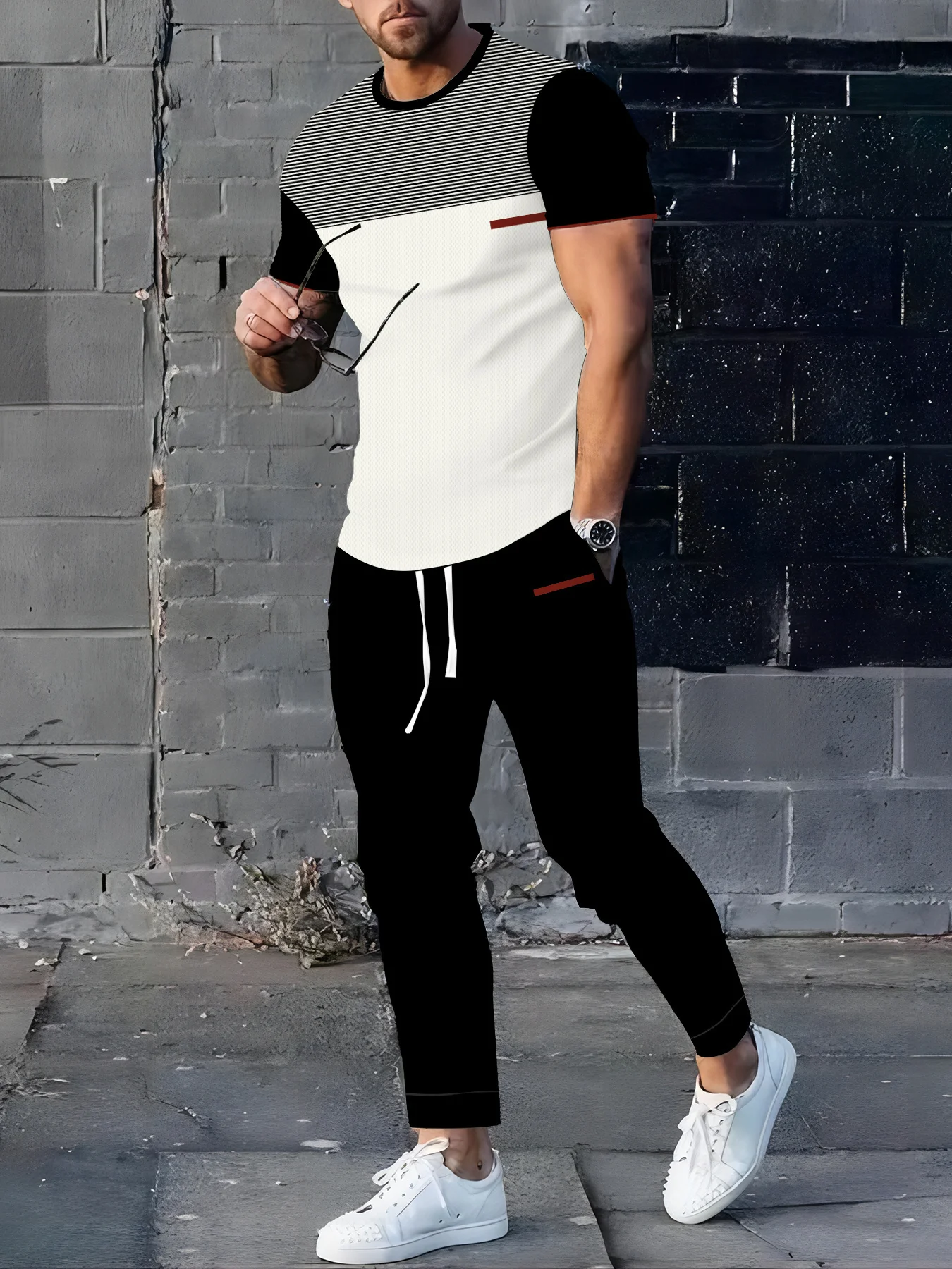 

New men's set for summer 2025 quick-drying breathable sporty and casual fashion clothing