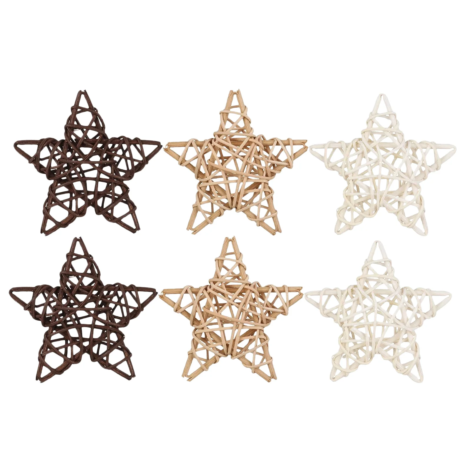 

6 Pcs Birthday Rattan Ball Ornaments Christmas Decorations Wedding Decorative Stars Party Balls
