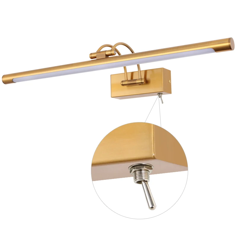 Modern Minimalist 600mm Brass Light Emitting Diode Wall Light Bedroom Kitchen Wall Decorative  Artwork Painting