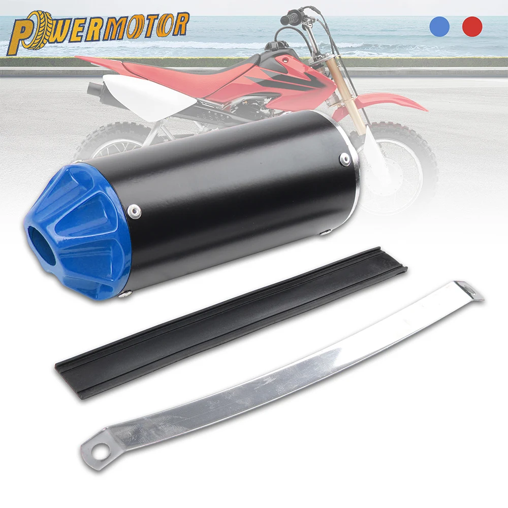 Motorcycle 28mm Muffler Exhaust Pipe Full System Fit For 110 125cc 150cc PIT PRO Quad Bike Dirt ATV Kayo BSE EXC CRF Accessories