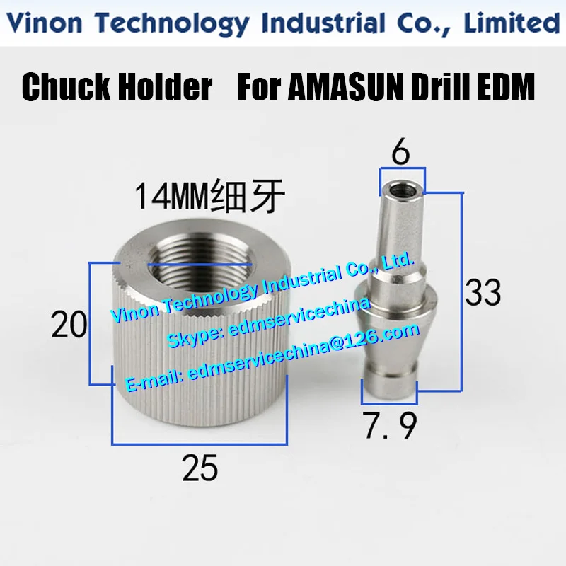 Suzhou AMASUN Drill EDM Spanner Drill Chuck+Adapter Set for Clamping Tube Ø0.15-Ø4.0mm for Small Hole Drilling Machine Amasun