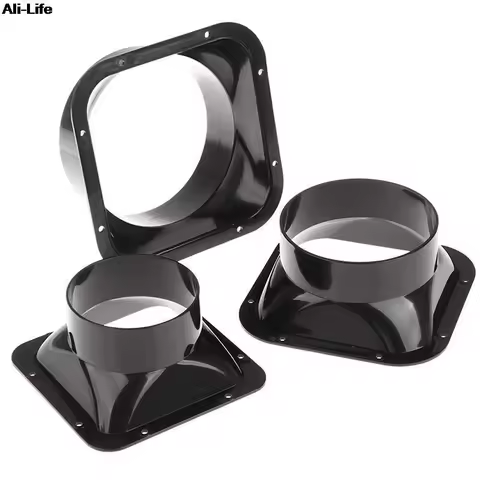 100-150mm Long Flange Duct Fan Hose Connector Air Ventilation Adapter For Kitchen Hood Ventilator Pipe Connecting Exhaust Outlet