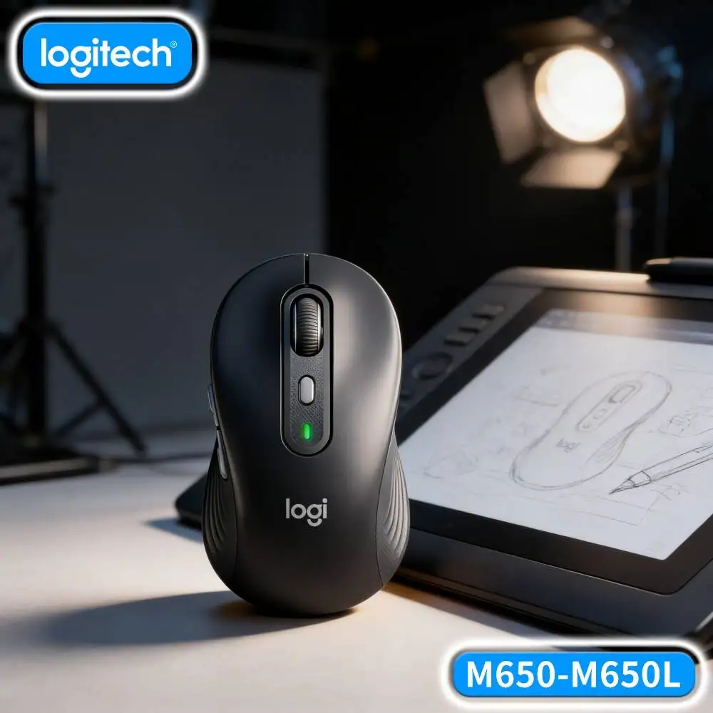 Logitech M650/M650L Signature Mouse - Wireless, 400-4000 DPI, SmartWheel Speed Modes, 20-Month Bluetooth Battery