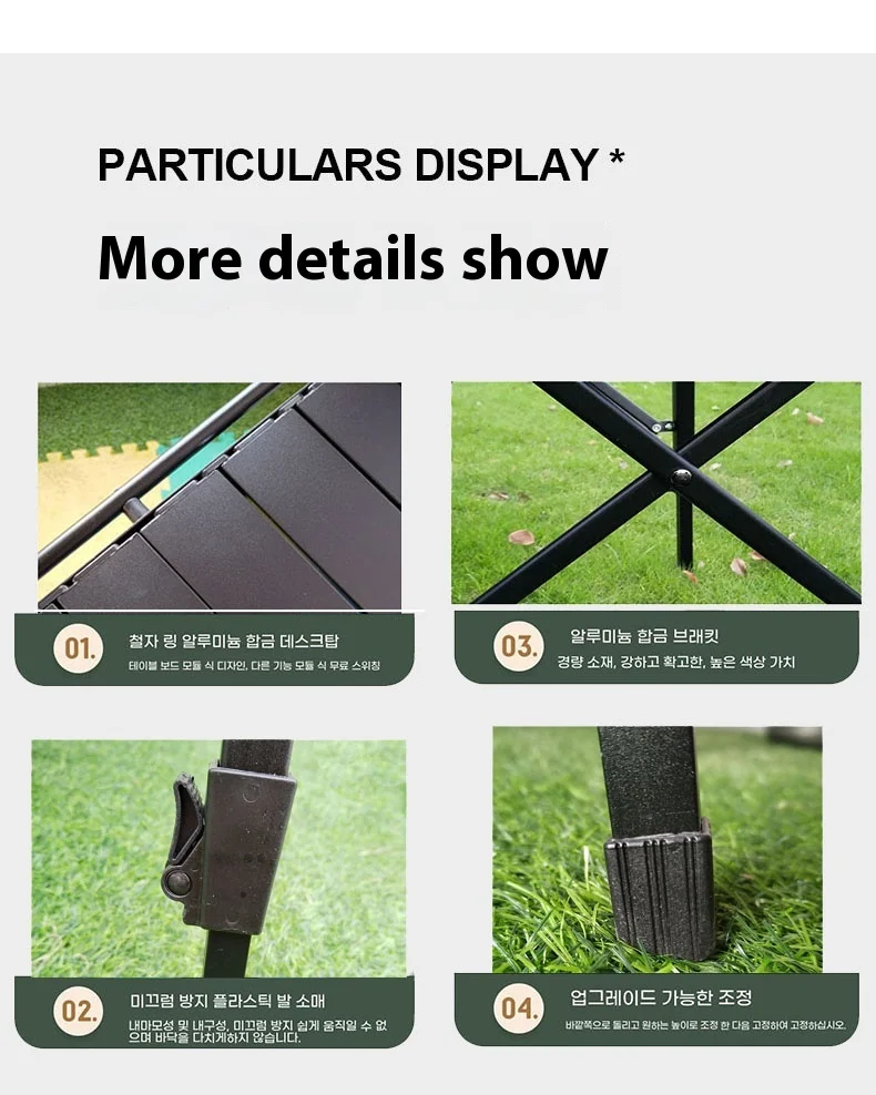 Lohascamping Lightweight Camping Folding Multifunctional IGT Table Roll Brazier Table Adjustable Leg Desktop Burner BBQ Table