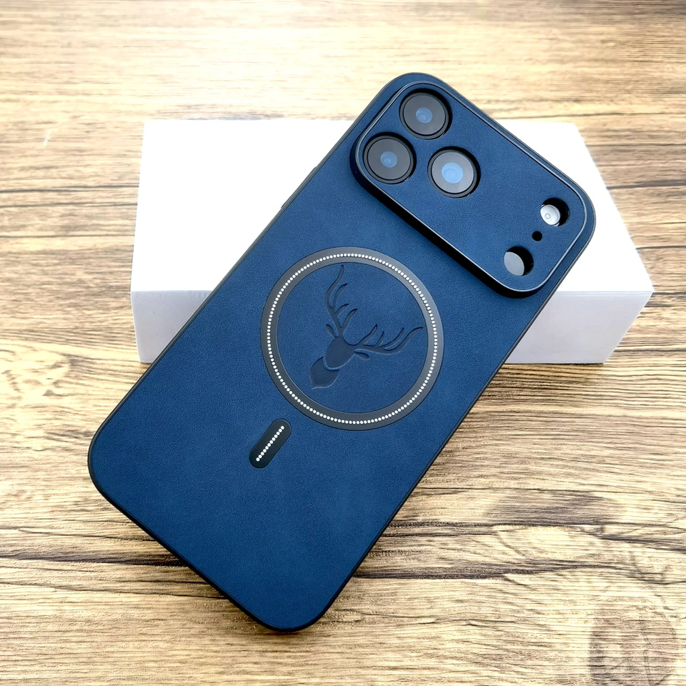 Funda de lujo de cuero Retra para iPhone 17 Air 16 E 16E 15 14 13 12 11 Pro Max 17Pro 16Pro Magsafe carga inalámbrica 3