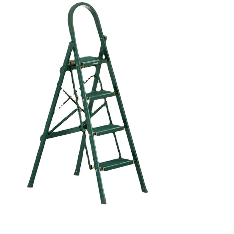 Household Aluminum Alloy Telescopic Character Ladder, Thickened and Foldable, Multi-Function, Portable, 4 Steps