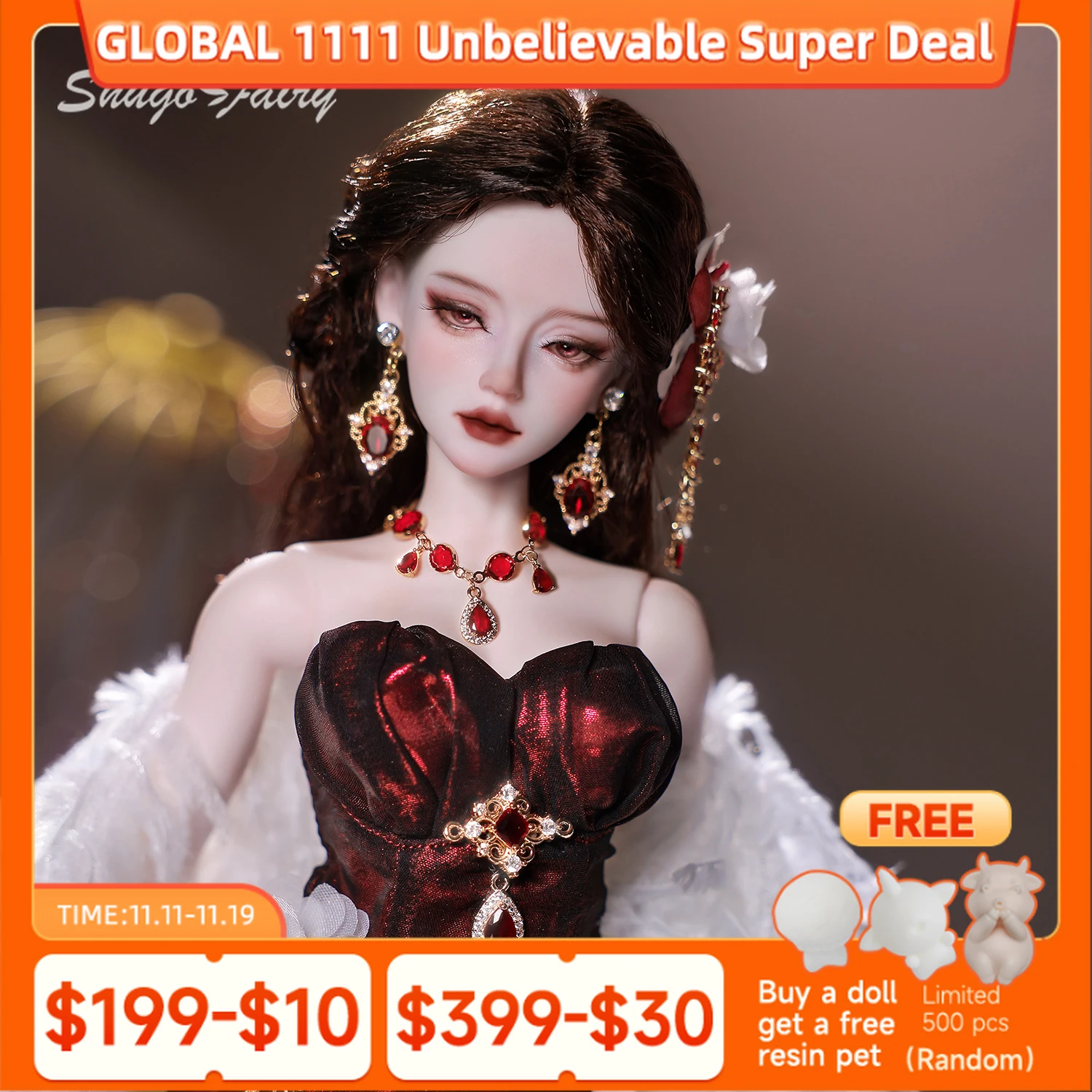 

Кукла BJD Anubis G 1/4, оригинальный графиня, европейский ретро-стиль, изысканное коллекционное тело Bariy, полный комплект ShugaFairy