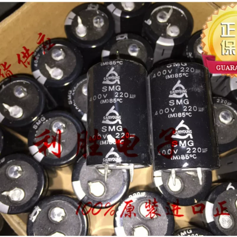 10pcs-100pcs-capacitor-eletrolitico-de-aluminio-samyoung-400v220uf-25x40-smg-85-graus-da-coreia-do-sul