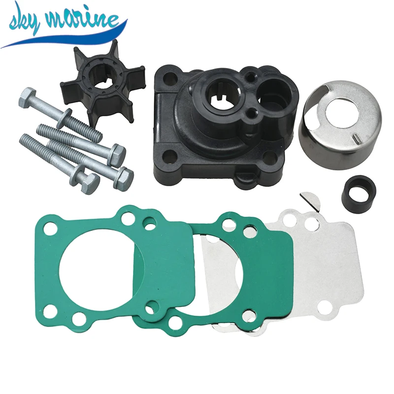 682-W0078-00 682-W0078-01 682-W0078-A1 18-3148 18-3411 Water Pump Repair Kit with Housing for Yamaha 9.9HP 15HP Boat Motor