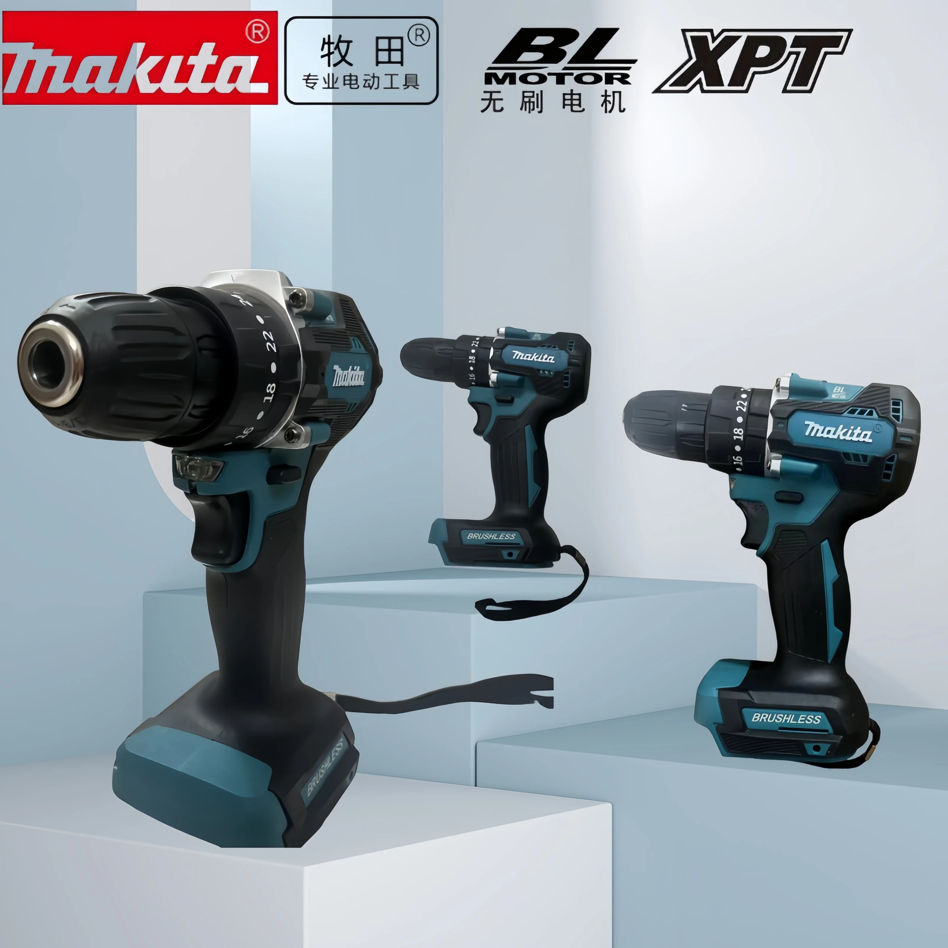 

Makita18V DDF487 13mm Brushless Cordless Driver Drill Motor Compact Big Torque Lithium Battery Electric Screwdriver Power Tool