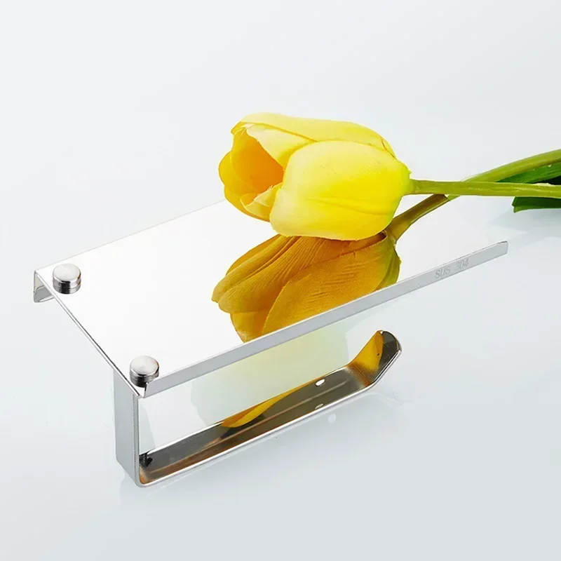 

Держатель для туалетной бумаги из нержавеющей стали с телефоном, диспенсер для хранения аксессуаров для ванной комнаты