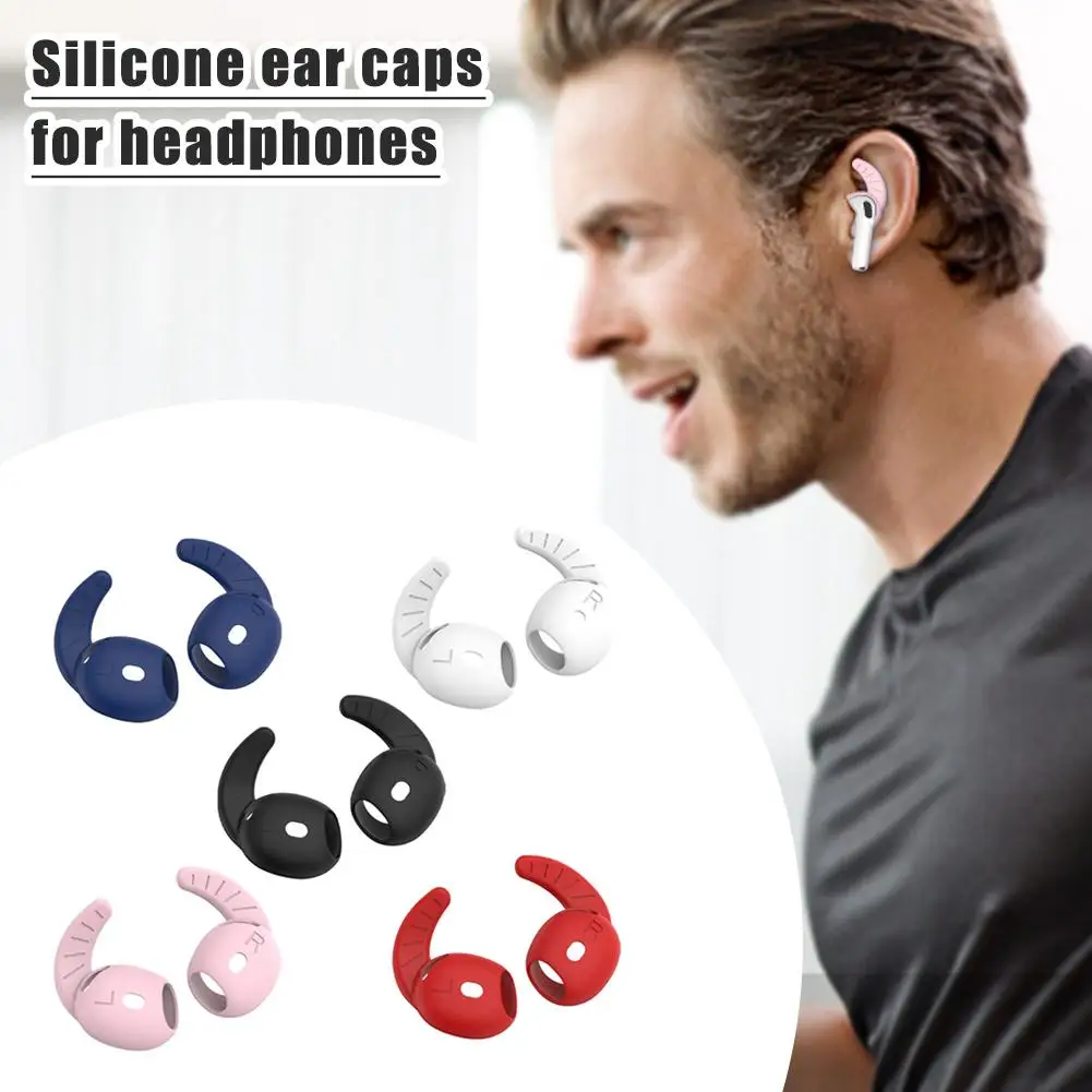 5 Pairs Silicone Ear Caps Case For Airpods 4 Bluetooth Earphones Anti-slip Cover Sports Earphones Accessories E9T9