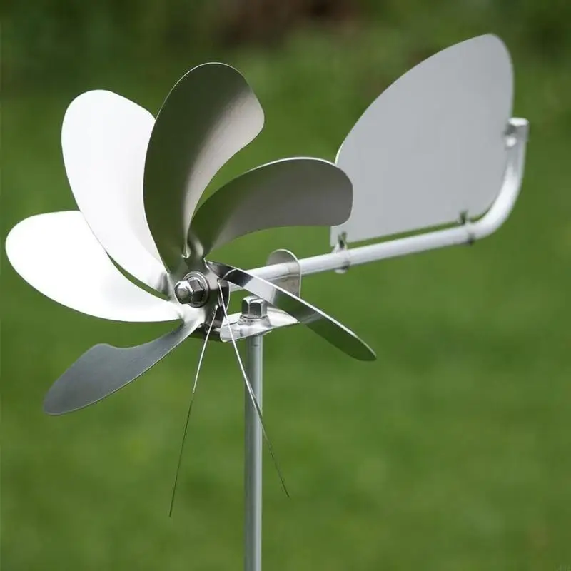 L43A Windspiel für Hof, Garten, Metall-Windmühle, 3D-Windskulpturen, Spinner-Dekoration