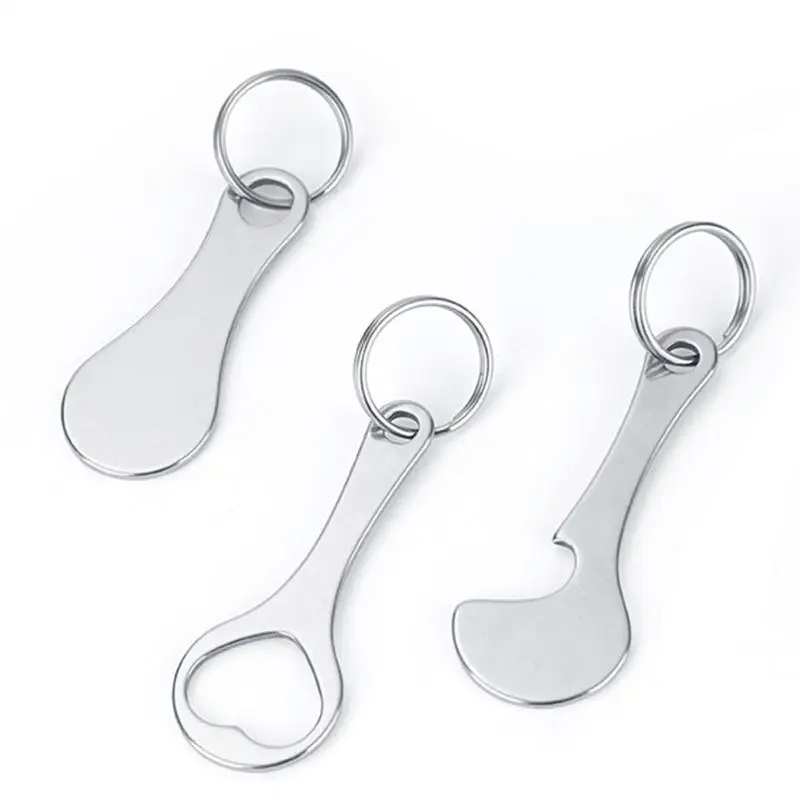 Metal Shopping Cart Tokens Trolley Tokens Key Ring Decorative Keychain Multipurpose Portable Key Ring For Shopping Trolley
