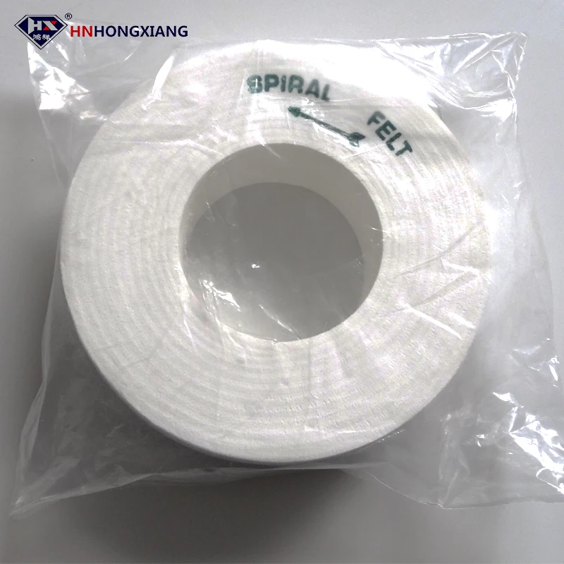 Spiral Felt Polishing Wheel for Glass Straight Edging Machine - White Wool Felt Wheel