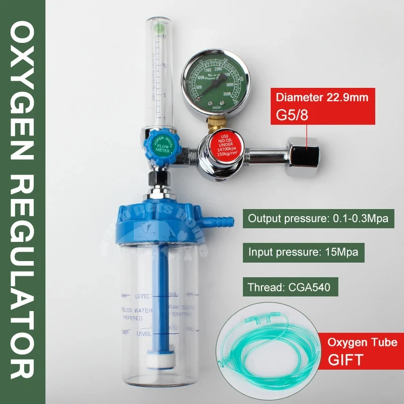 

Veterinary Instrument Oxygen Inhaler Meter Regulator Flow Gauge for Dog Cat Pet Human