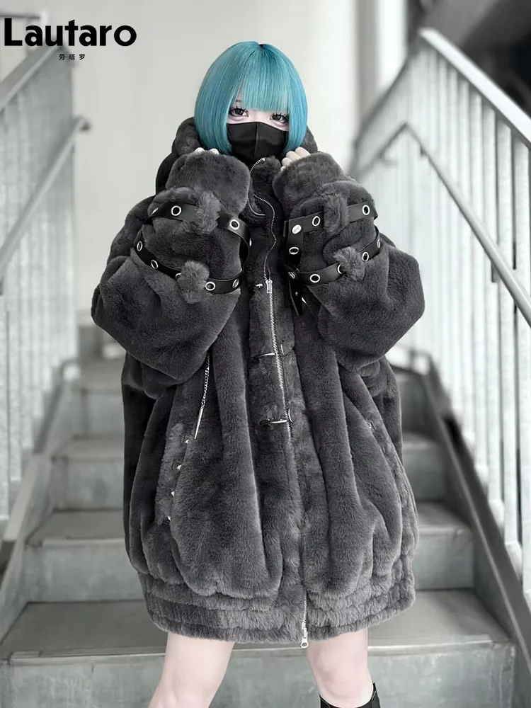 fur trim hooded down jacket faux fur hood