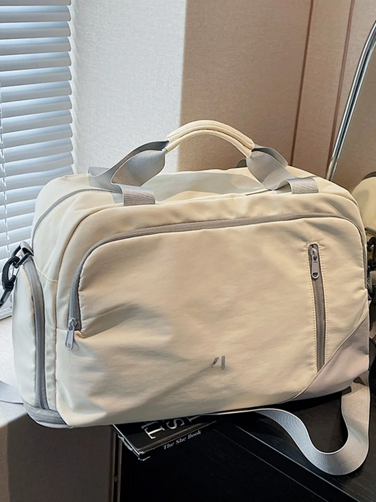 lightweight-travel-bag-men's-handheld-check-in-bag-fitness-bag-wet-and-dry-separation-nylon-material-unisex-travel-bag