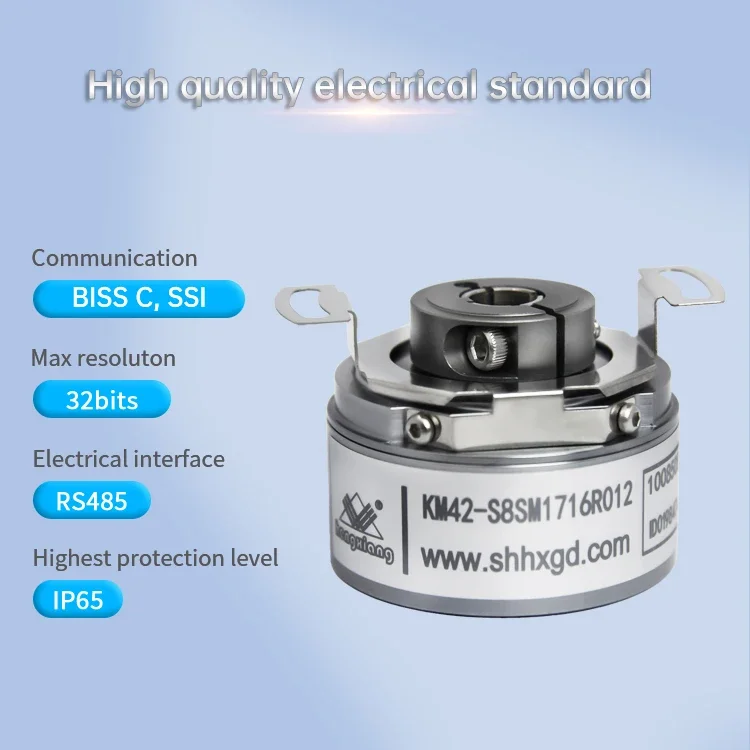 BiSS C Single-turn 24 bit absolute encoder KM42 hollow shaft 6mm cheap absolute rotary encoder servo motor encoder