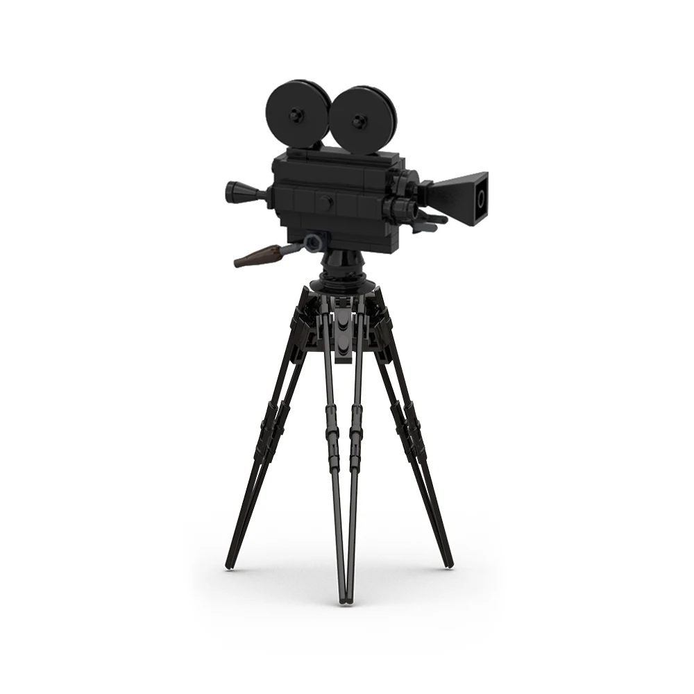 MOC 미니 구식 영화 카메라 모델 블록 창의력 홈 장식 DIY 교육 블록 어린이 장난감 선물