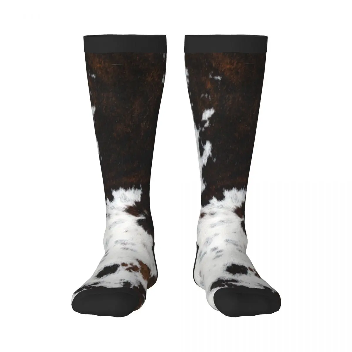 

Cow Hide Unisex High Socks for Men Women Autumn Winter