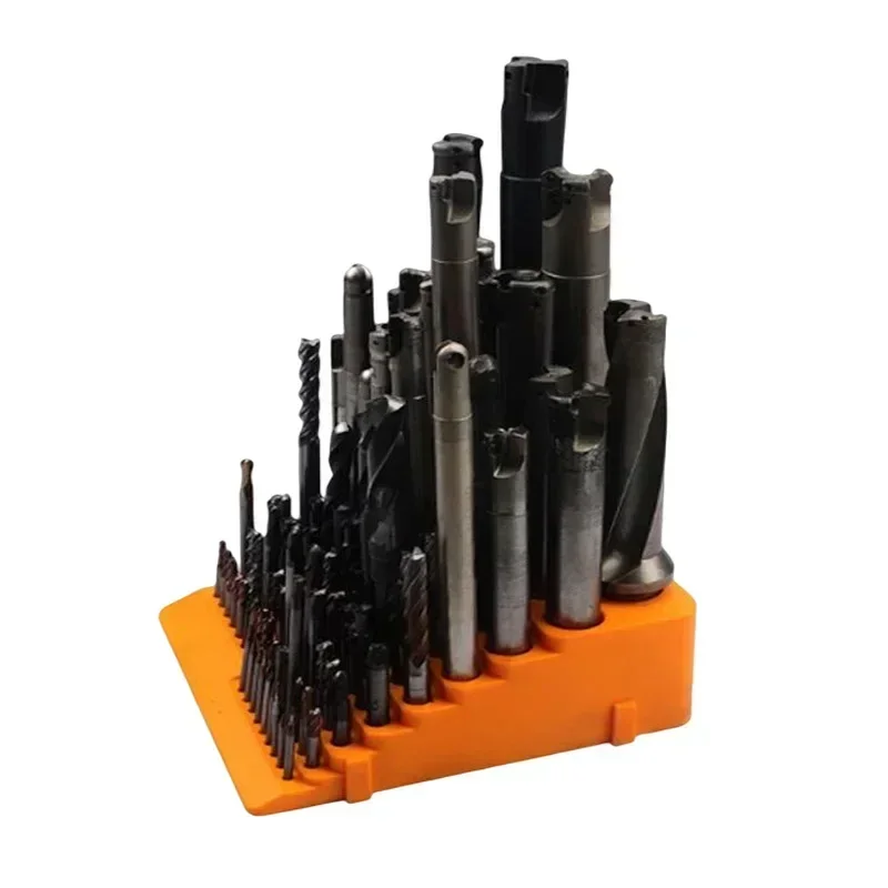 

CNC Drill Cutter Accessories Tool Milling Holes Box Tool Case 84 Bit Storage Cutter Boxes Plastic Organizer Multifunctional