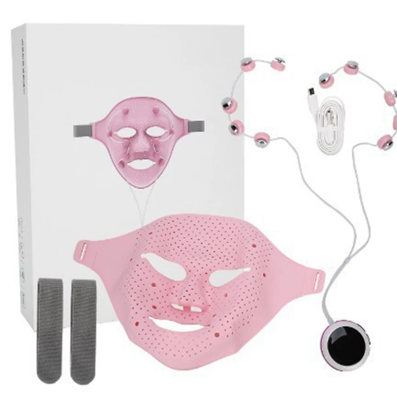 3d Gezichtsmasker Lift Massager Elektrische Ems Trillingen Aanscherping Apparaat Huid Verjonging Anti-Rimpel Acne Verwijdering Magneet Schoonheid