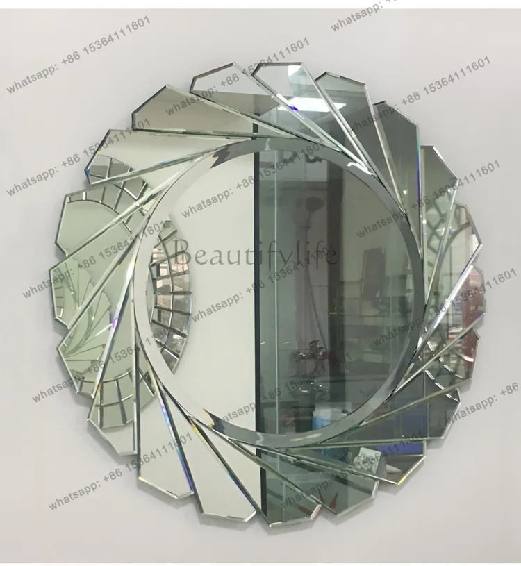 Creative windmill three-dimensional hanging mirror decorative entrance bathroom fashion makeup mirror 2187