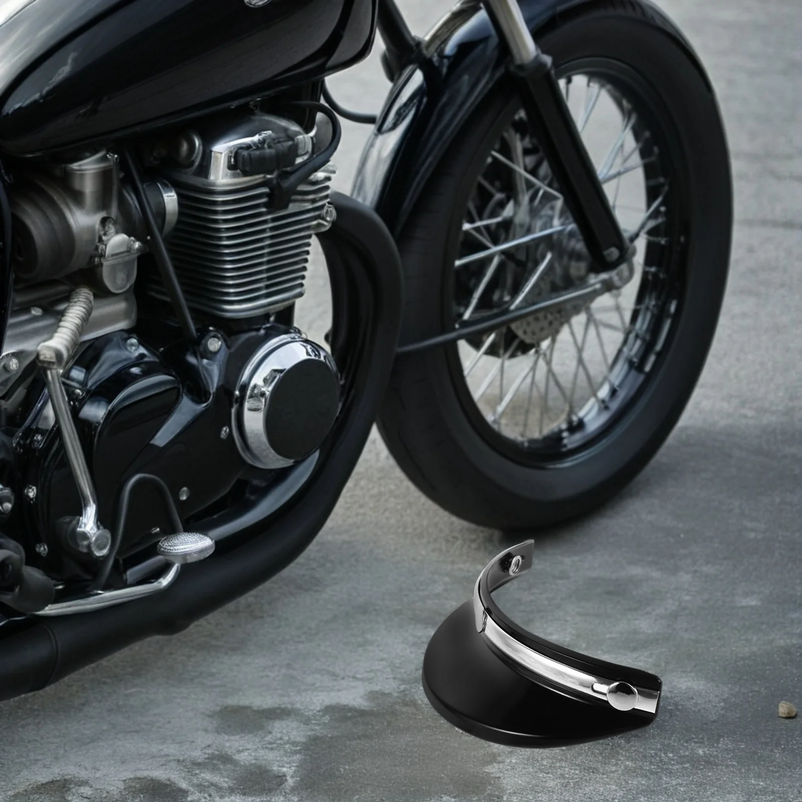 

Retro Motorbike Peak Visor Three Snap Attachment Sun Shield Motorcycle Visor Replacement Outdoor Summer Spring