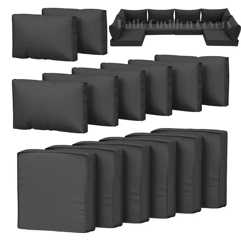 

Набор водонепроницаемых наружных чехлов — прочная всепогодная ткань для секционных диванов и стульев, можно стирать в машине