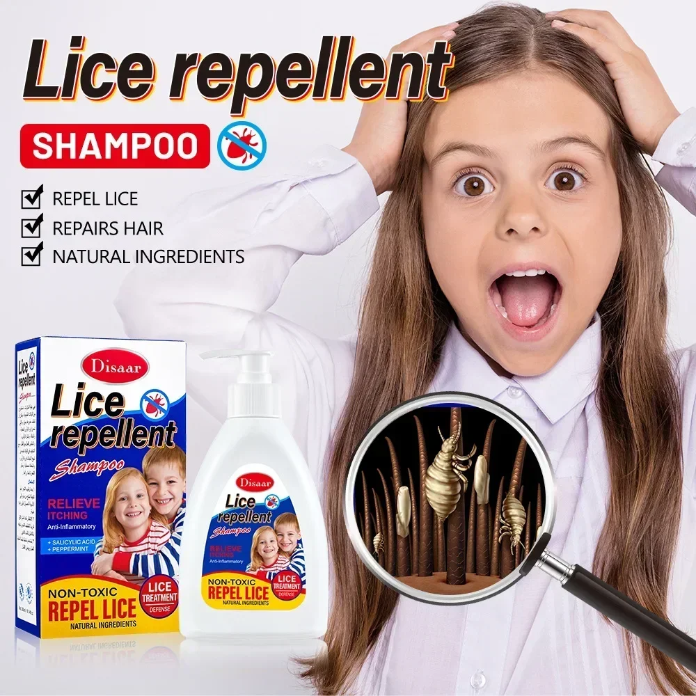 300ml Lice Removal Shampoo Lice Repellent Shampoo Natural Ingredients Deeply Clean Hair Roots Scalp Cleaning Шампунь Для Волос