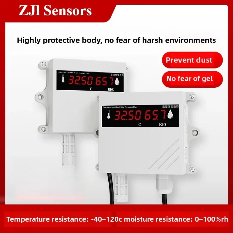 MIK-TH800 Sensor Pemancar Suhu dan Kelembapan 485 Probe Gudang Rumah Kaca Udara Terpasang Di Dinding Presisi Tinggi 4-20mA
