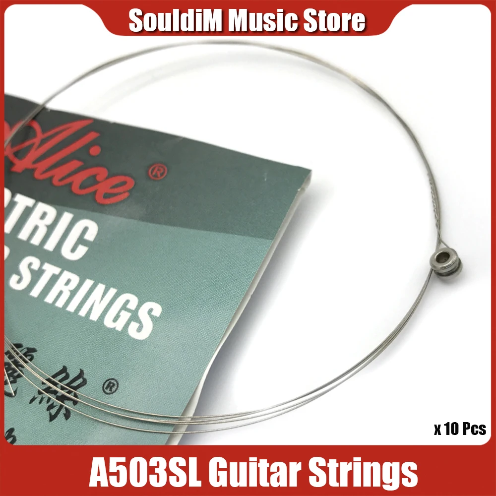 10pcs Alice Electric Guitarra String A503 A503SL .009 inch .23 mm 1 1st High E First String for Electric Guitar