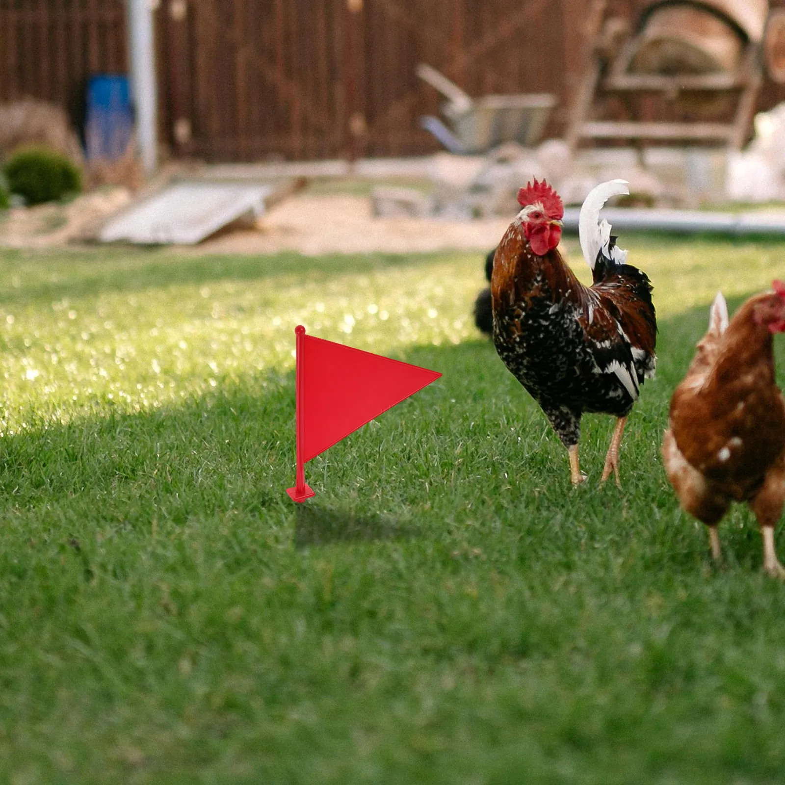 

5Pcs Colored Boundary Marker Flags Red Garden Flag Survey Marking Flags for Lawn Yard Property Line Markers Landscape Utility