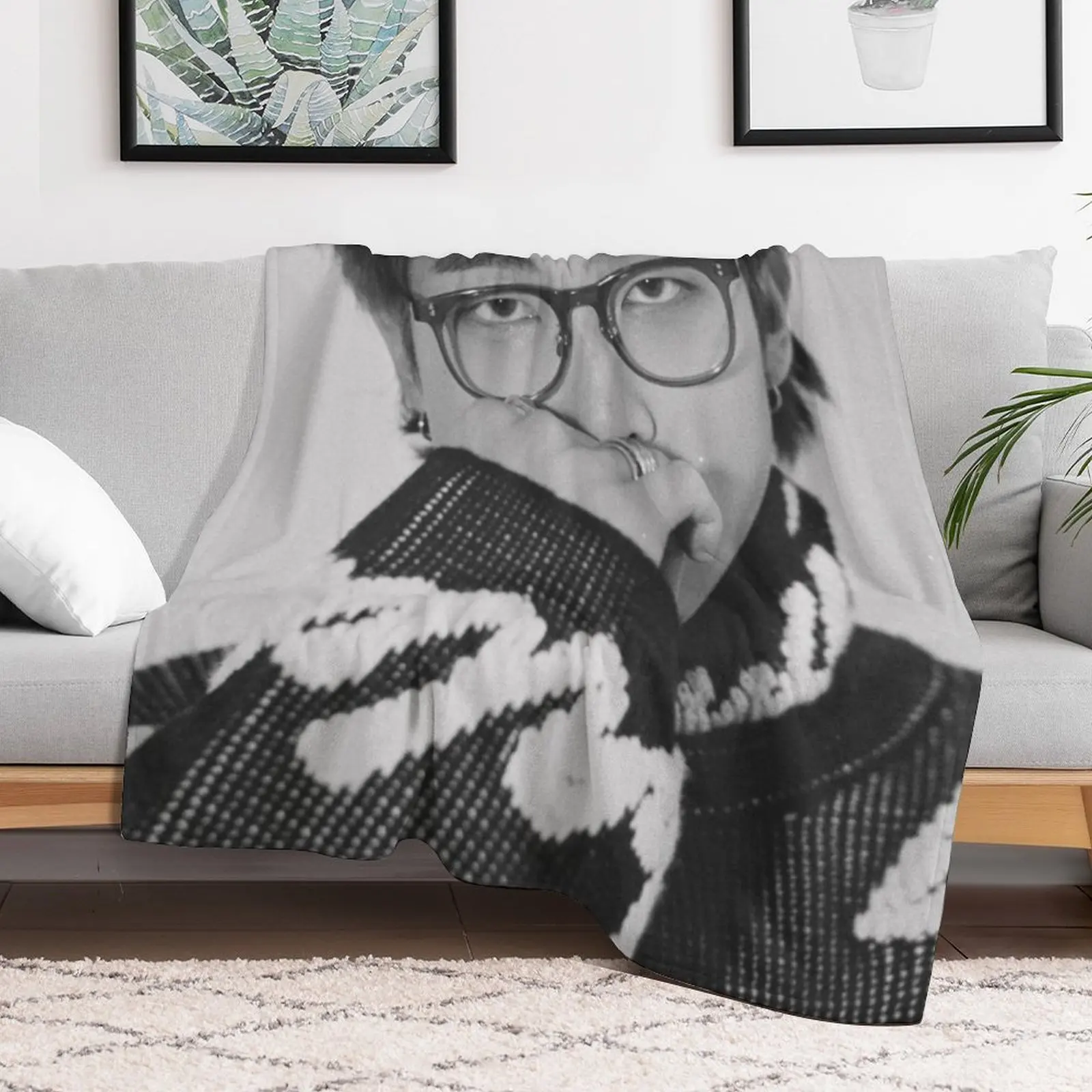 rm namjoon Throw Blanket Weighted Decorative Sofas Soft Plaid Camping Blankets