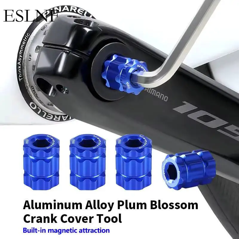 Ferramenta Magnética de Alumínio ESLNF para Remoção de Pedivela de Bicicleta - Acessório para Instalação/Remoção e Ajuste de Tampas de Pedivela para Reparo de Bicicletas