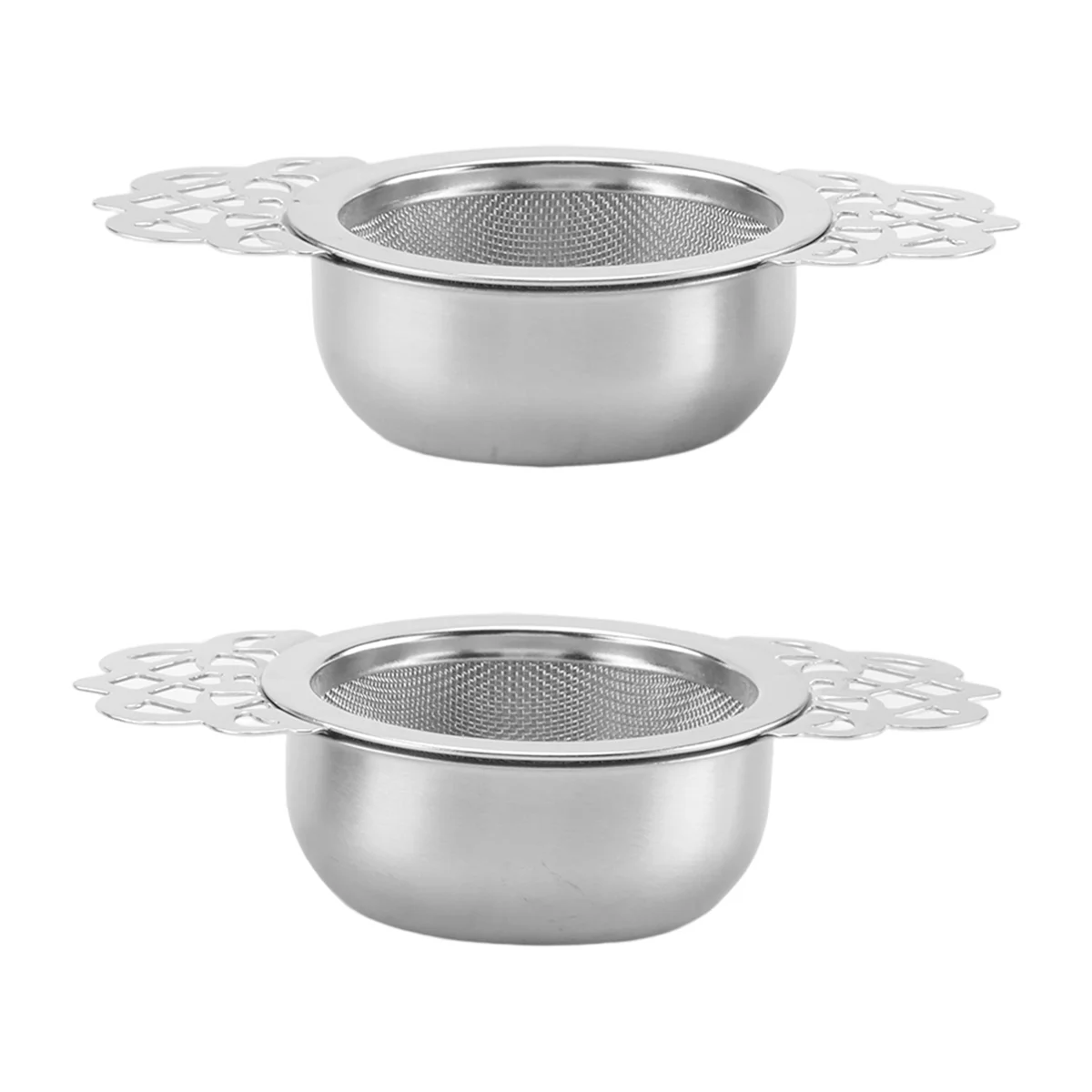 

2Pcs Tea Filter, Stainless Steel Tea Strainer with Bowl, Ultra Fine Mesh Tea Strainers with Double Winged Handles