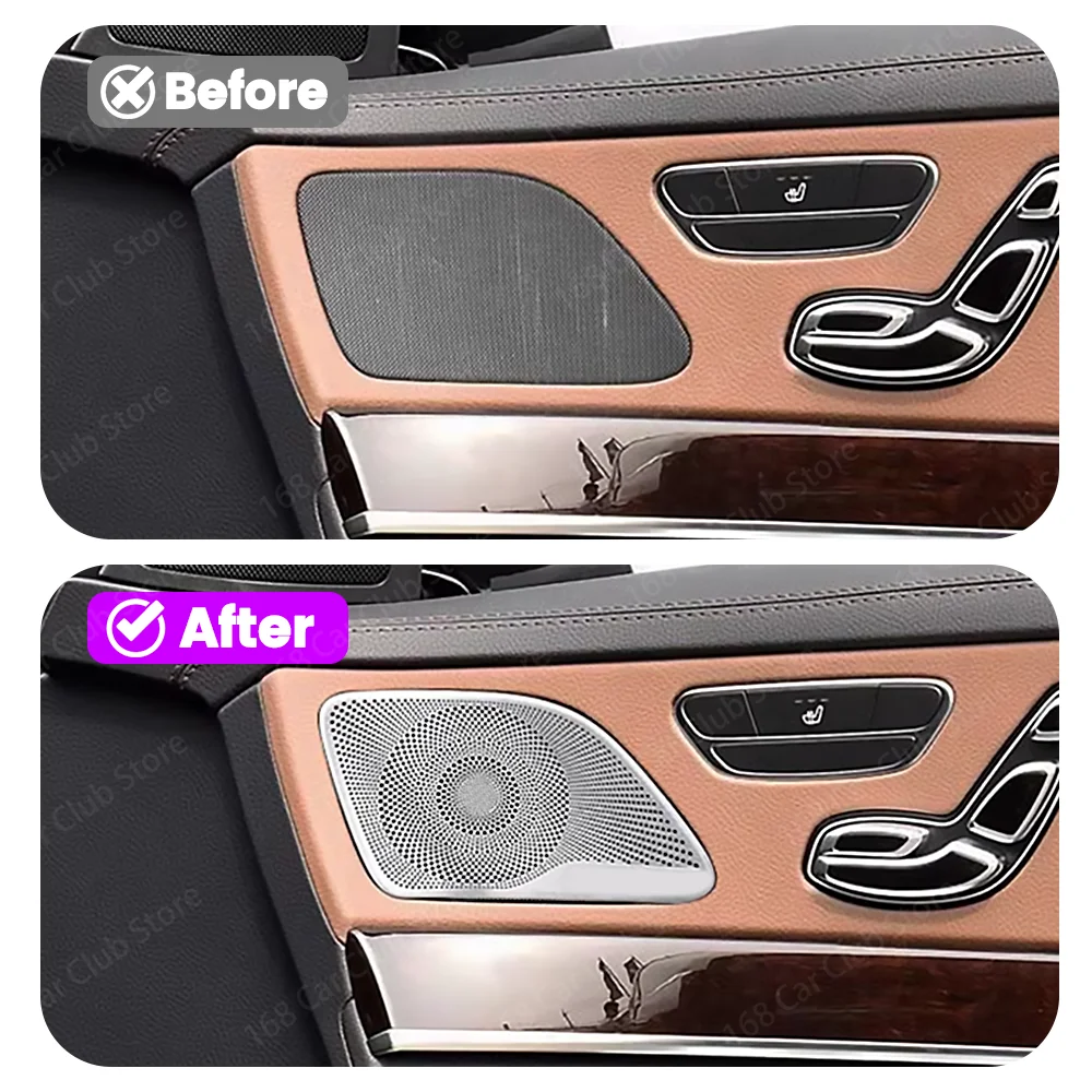 

Non Luminous Mid-Range Speaker For Mercedes Benz S Class W222 2014-19 Car Door Lnterior Decoration Cover Plate Accessories
