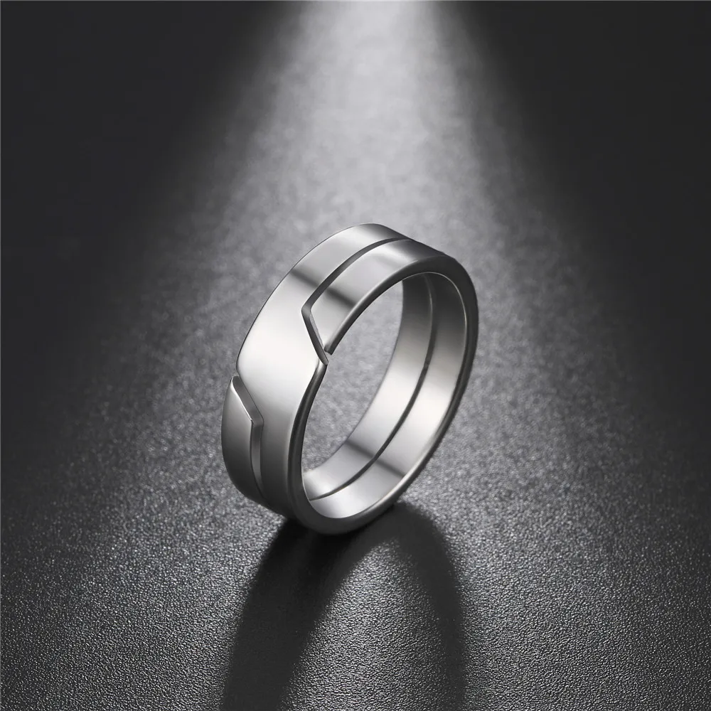 Skyrim Edelstahl-Ring für Männer und Frauen, schwarz, minimalistisch, lässig, Fingerringe 2025, Paarschmuck, Hochzeitsgeschenk für Liebhaber – Detail 8