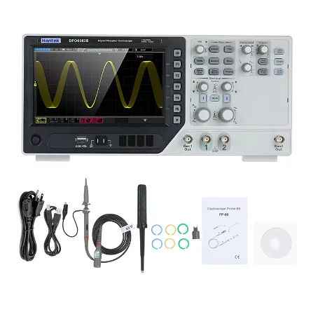 Dpo6084b 80mhz 1gs/s High Accurate Low Base Noise Usb Bench Hantek Digital Storage Oscilloscope 4 Channel