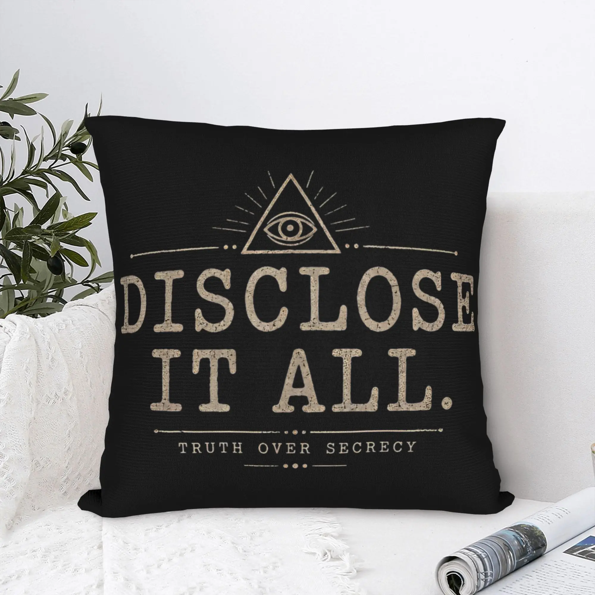 Printed Disclosured Disclose It All Days Pillowcase Fabric Cushion Cover Gift Truth Over Secrecy Pillow Case Cover Drop Shipping