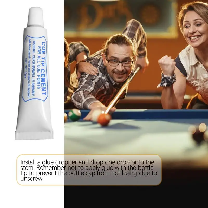 Quick-Drying Glue for Billiard Cue Tip Glue Billiard Cue Repair Pool Billiard Pool Cue Tip Repair Accessory Increase Friction view 2