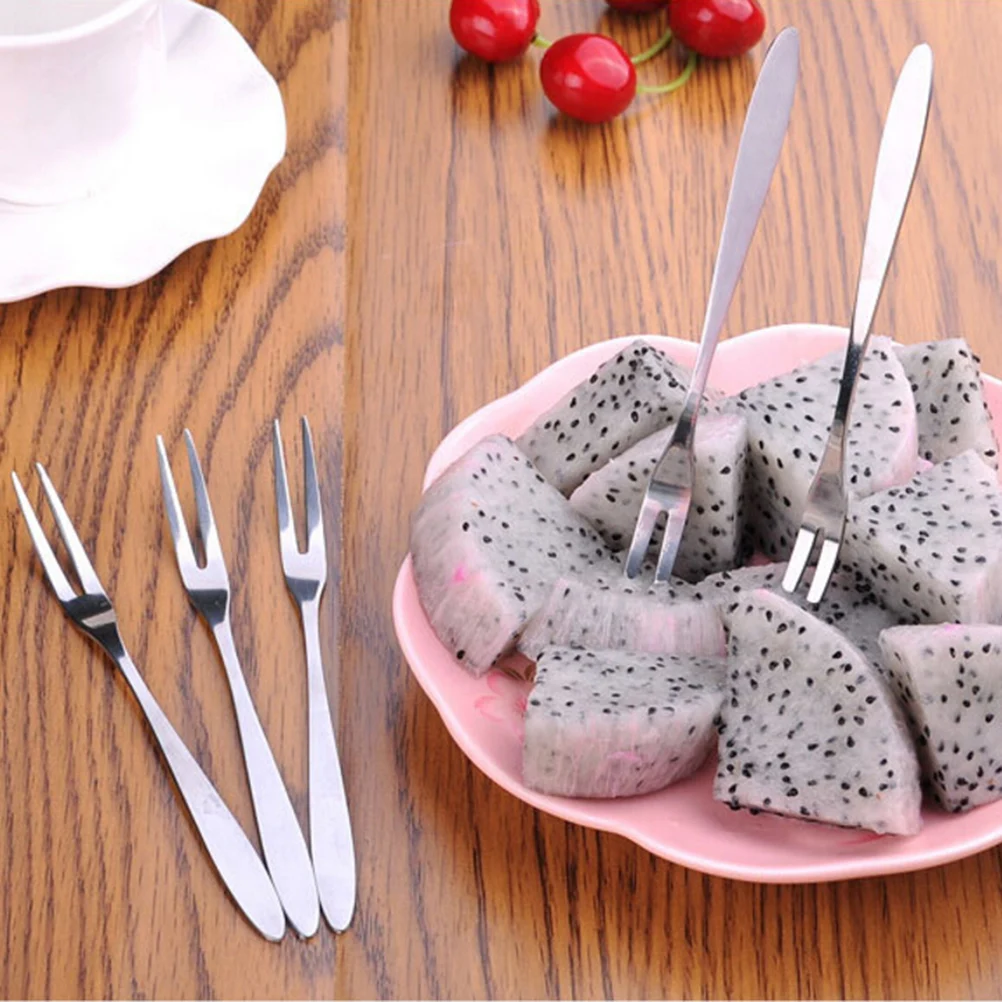 

Stainless steel forks two prong forks dinnerware set fruit food fork set dessert forks