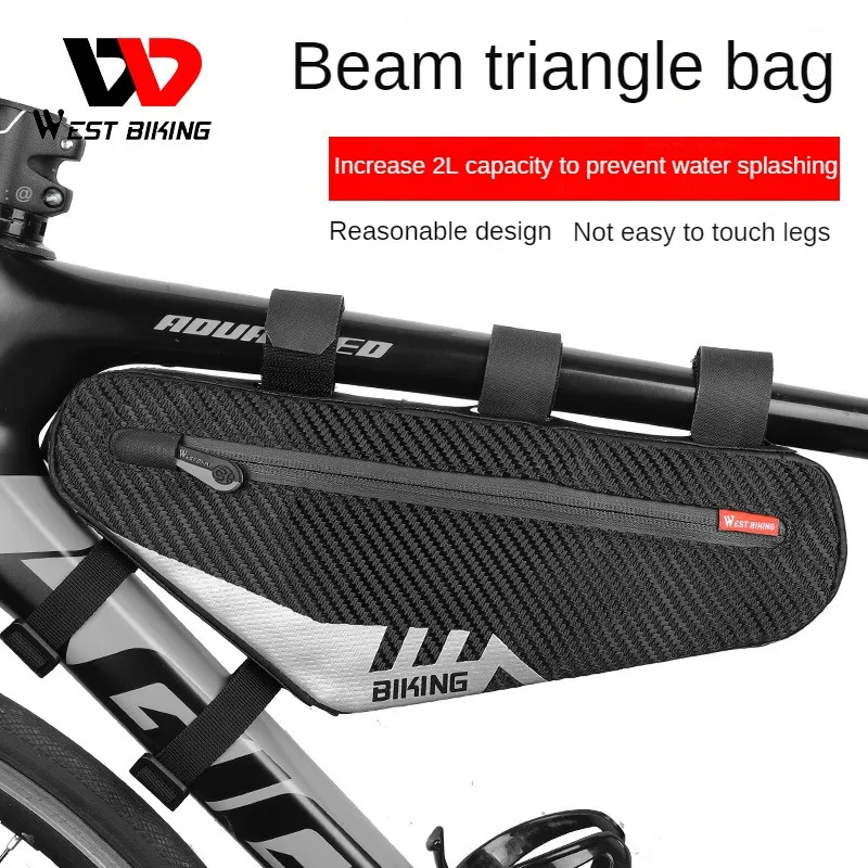 

West Rider Bicycle Bag Triangle Bag Large Capacity Anti-splash Water Tube Bag Reflective Bag Road Bike Cycling Equipment